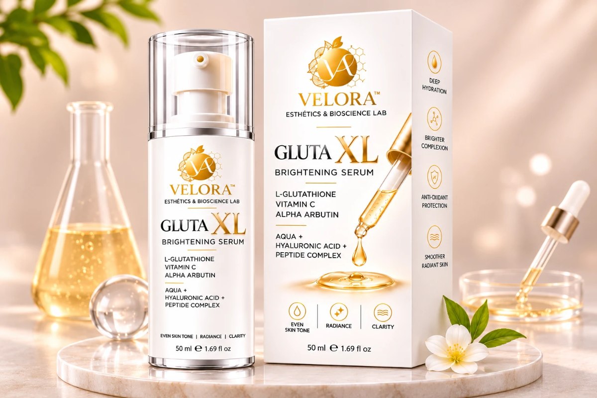 Gluta XL Brightening Serum bottle and carton